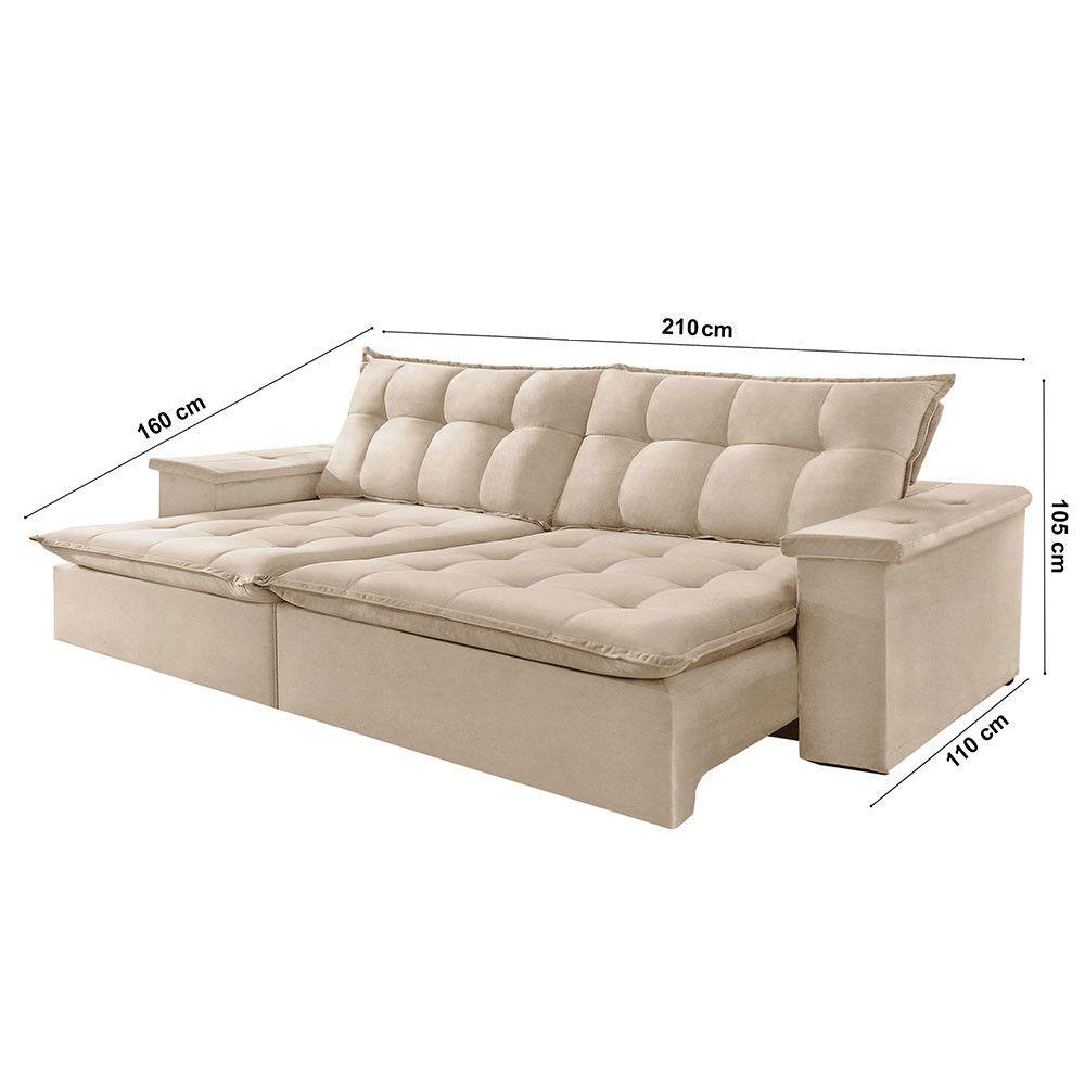 Miniatura Sofá Estilo Linho 2 Módulos 80cm B25cm Meu Sofá Online A294 Linho Creme