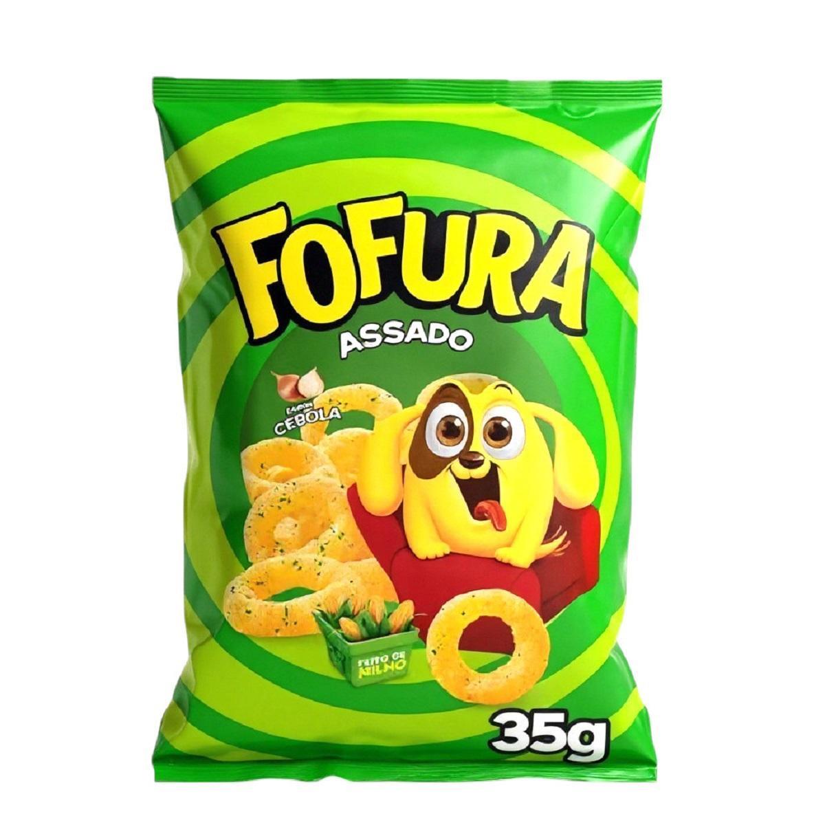 Miniatura Kit C/25 Salgadinho Fofura Sabor Cebola Lucky 35G Crocante