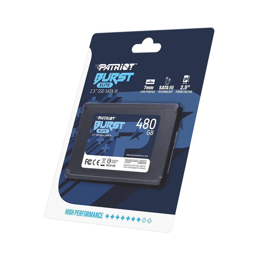 Ssd 480Gb Patriot Burst Elite Sata Iii 6Gb/S Leitura 450Mb