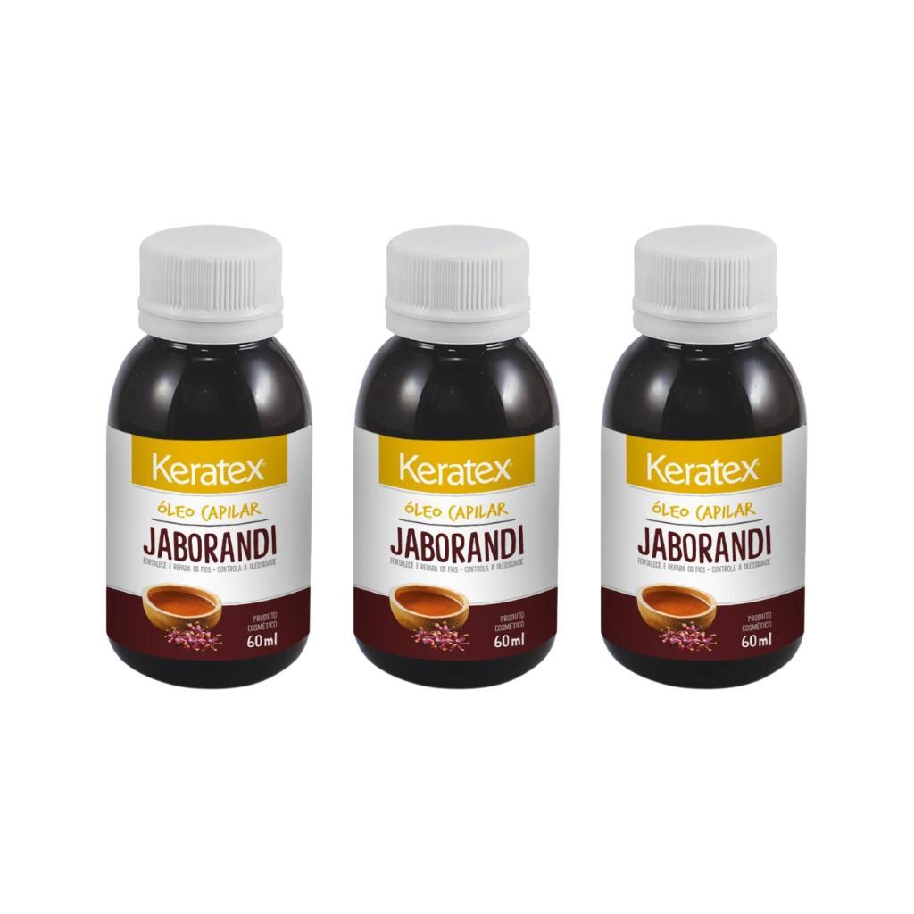 Miniatura Oleo Capilar Keratex Jaborandi 60Ml - Kit Com 3Un