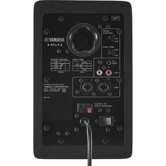 Miniatura Monitor De Referencia Para Estudio Yamaha Hs4 Preto (Par)
