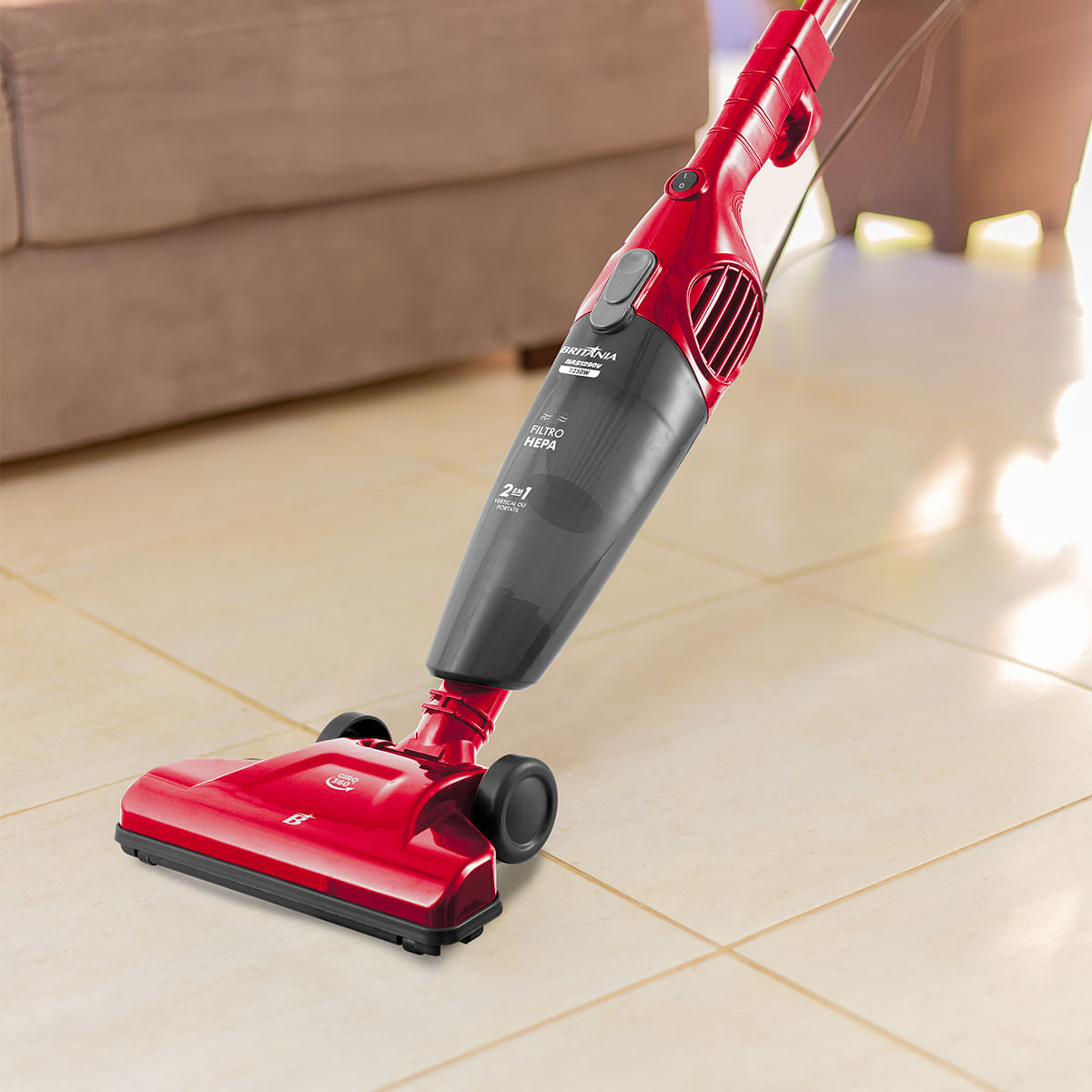 Miniatura Aspirador de Pó Vertical 2 em 1 1250W Britânia BAS1290V 127V