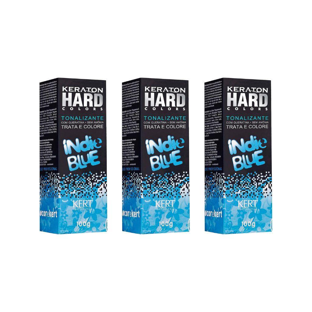 Miniatura Coloraçao Keraton Hard Colors Indie Blue - Kit Com 3Un