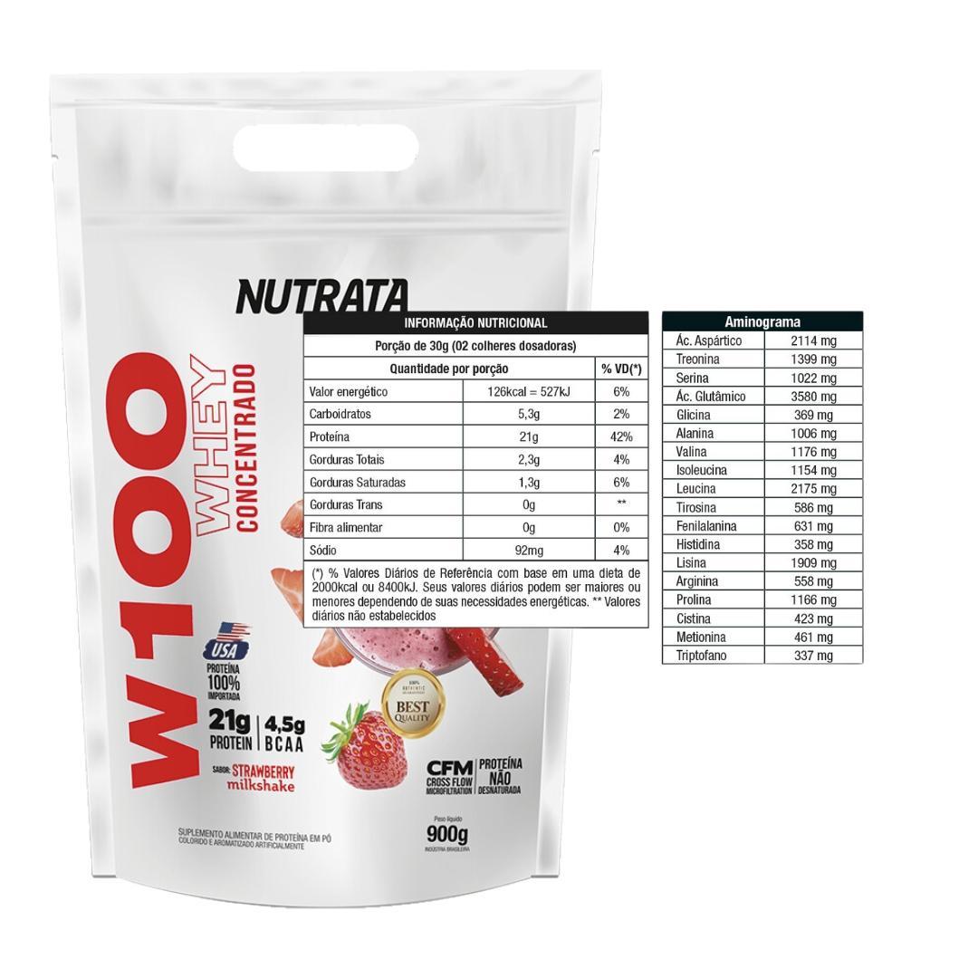 Miniatura Kit Com 2 Un Whey Protein W100 Refil 900G Nutrata