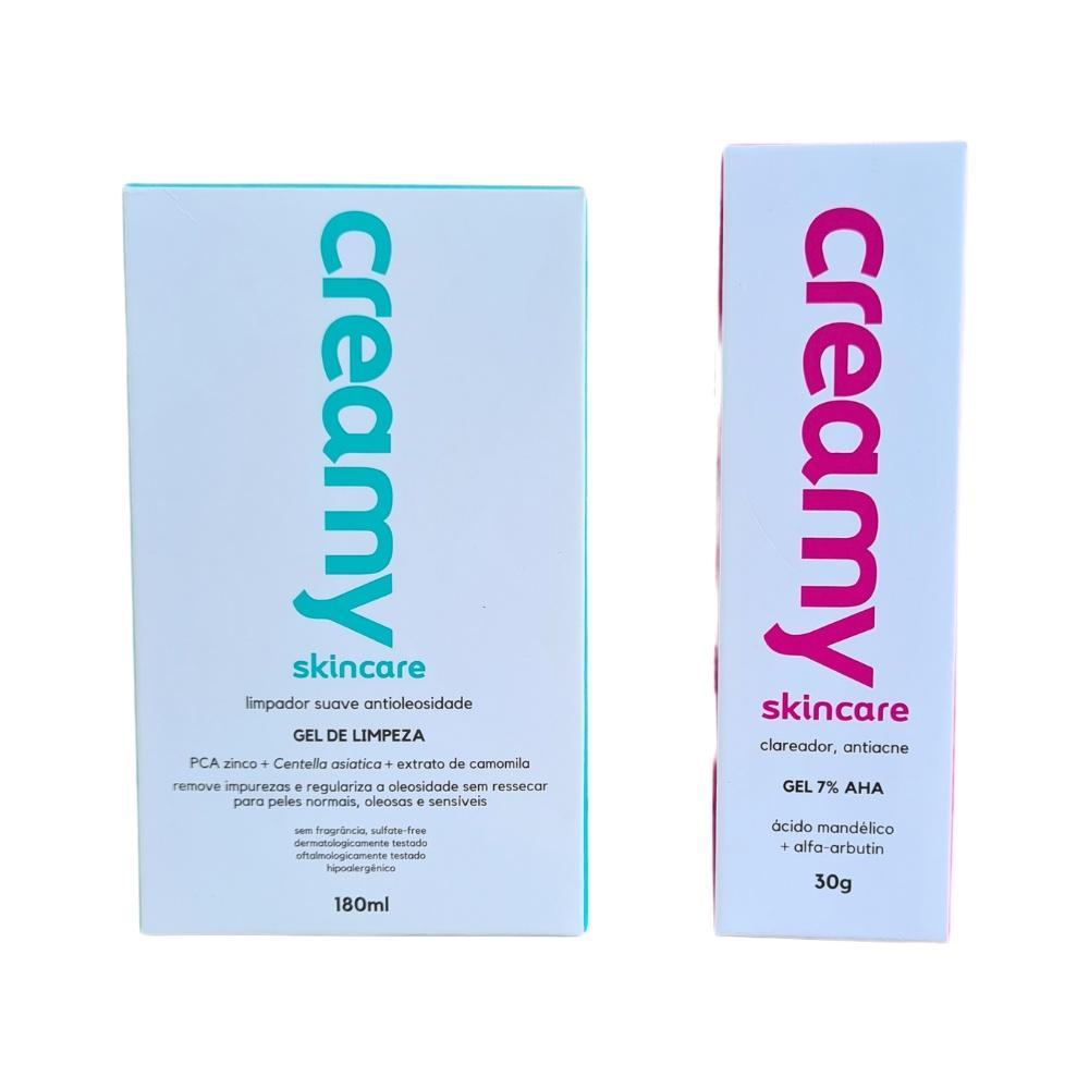 Miniatura Kit Facial Creamy Gel De Limpeza 180Ml + Ácido Mandelico 30G