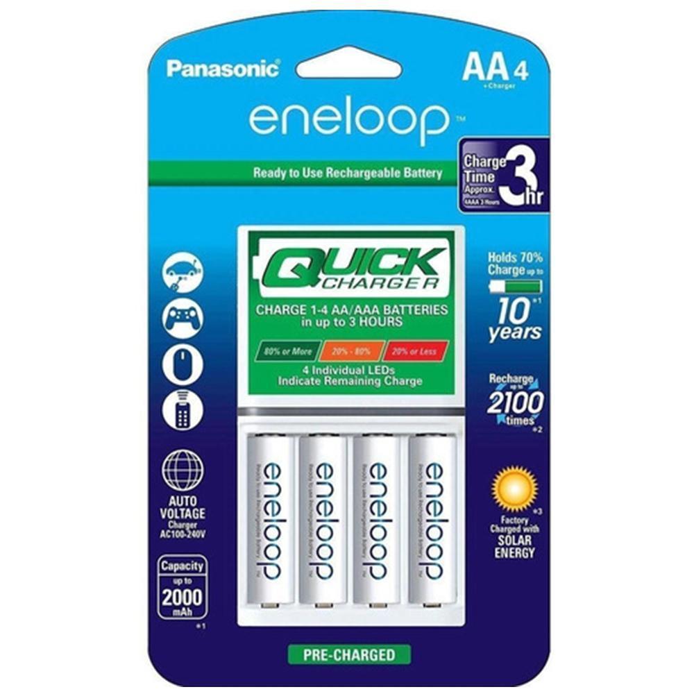 Miniatura Carregador Eneloop Panasonic Ultra Rápido Carga Em 3 Horas