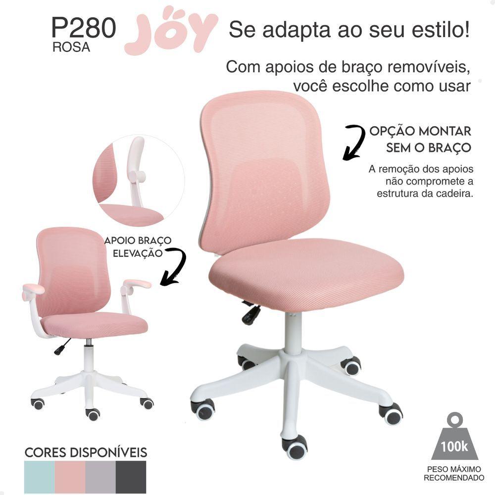 Miniatura Cadeira De Escritório Tela Mesh Diretor Giratória Colorida Rosa