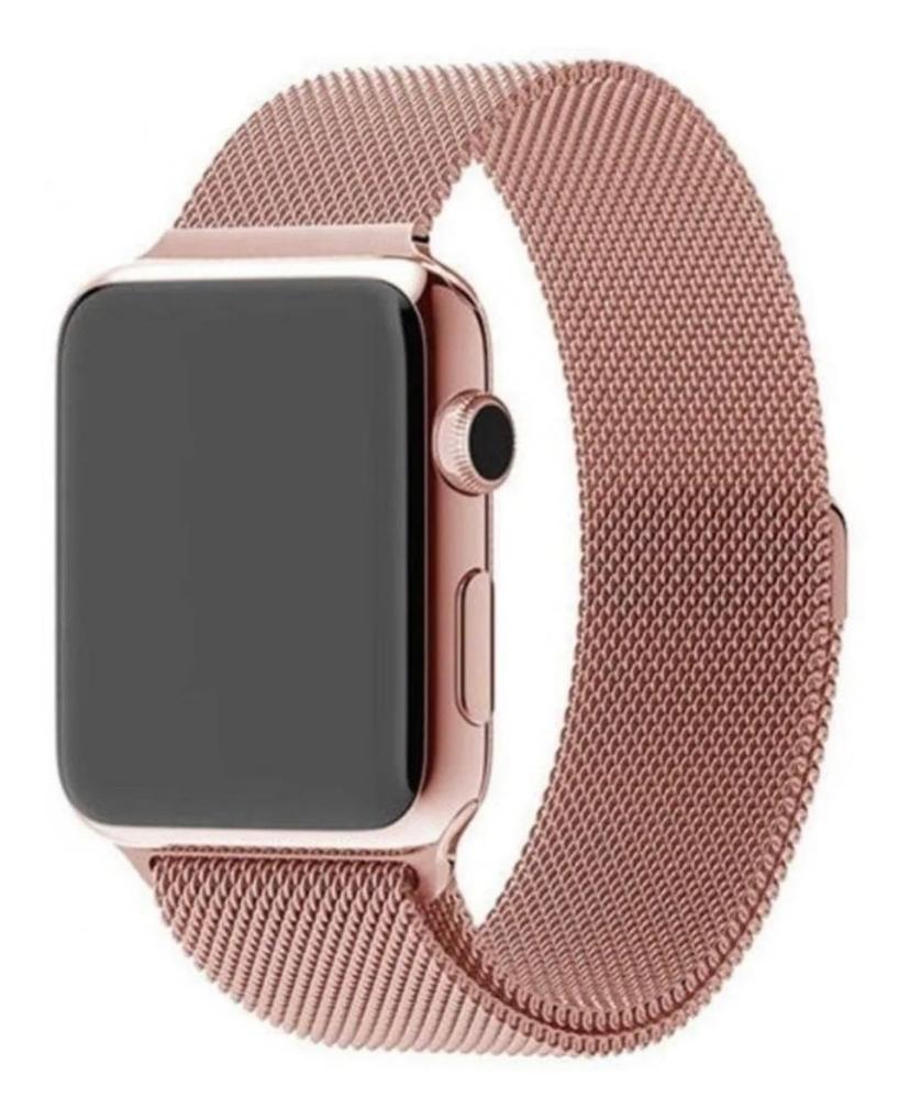 Miniatura Relógio Smartwatch Iwo 12 Série 5 + Pulseira Milanese Rose