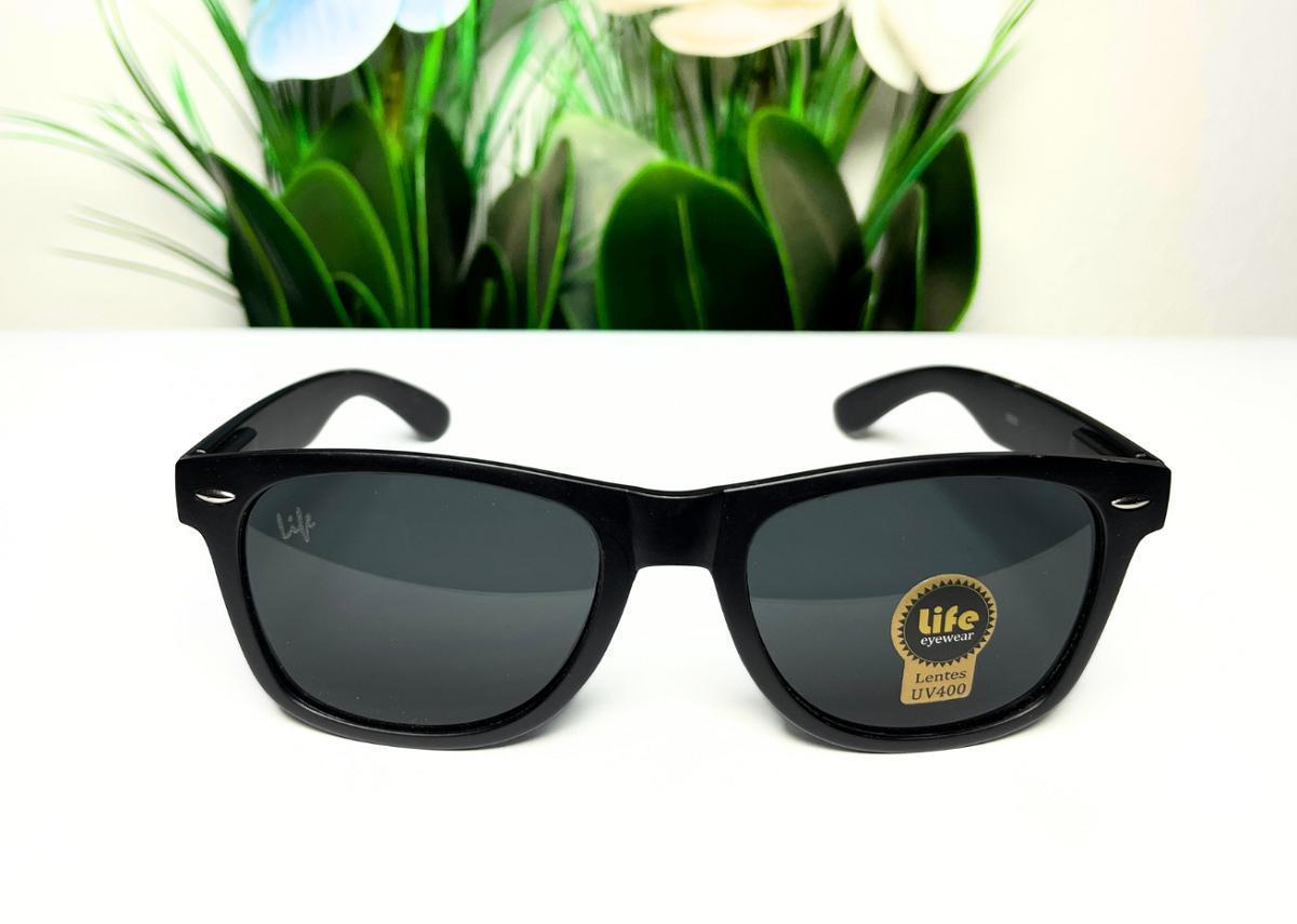 Miniatura Óculos De Sol Life New Way Preto Retangular