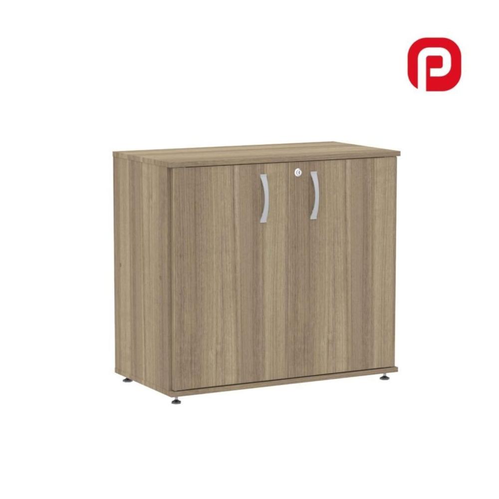 Miniatura Armário Baixo para Escritório 2 Portas Maxxi Pandin Móveis Noce Naturalle