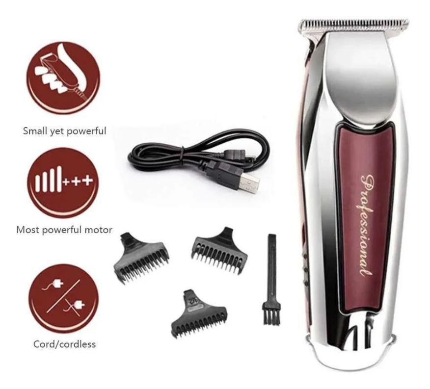 Miniatura Máquina Acabamento Super Mini Sem Fio Kemei Km-9163 Original Óleo lubrificante - pilha - Branco - 1 - Máquina de cortar cabelo - Acabamento - Kemei - 3 - 2 - Rotativo