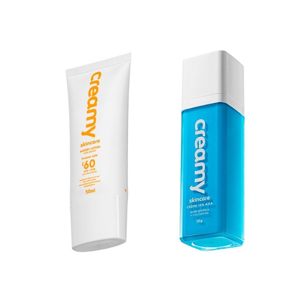Kit Facial Creamy Ácido Glicólico+Protetor Solar Fps 60 50Ml