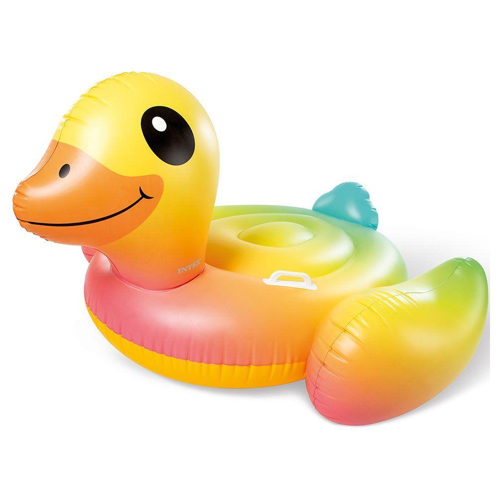 Miniatura Boia Inflável Grande Pato Amarelo 147cm Intex