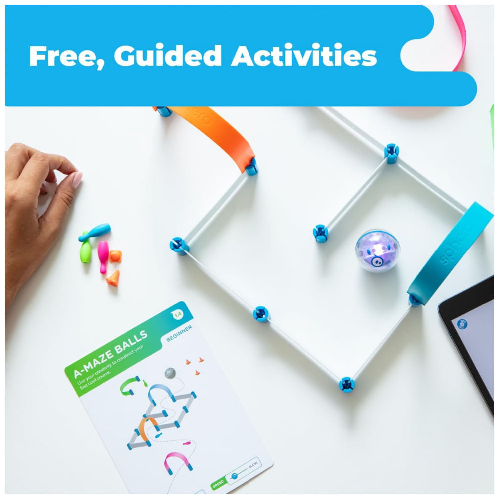 Sphero Mini Education Kit 16-Pack – Kit Educacional com 16 Robôs Programáveis, Acessórios e Cartões para Aprendizagem STEM em Sala de Aula