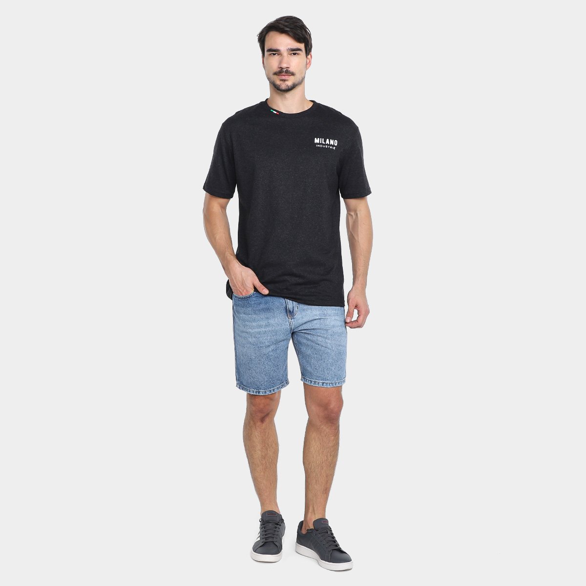 Miniatura Camiseta Industrie Milano Masculina Mescla - G