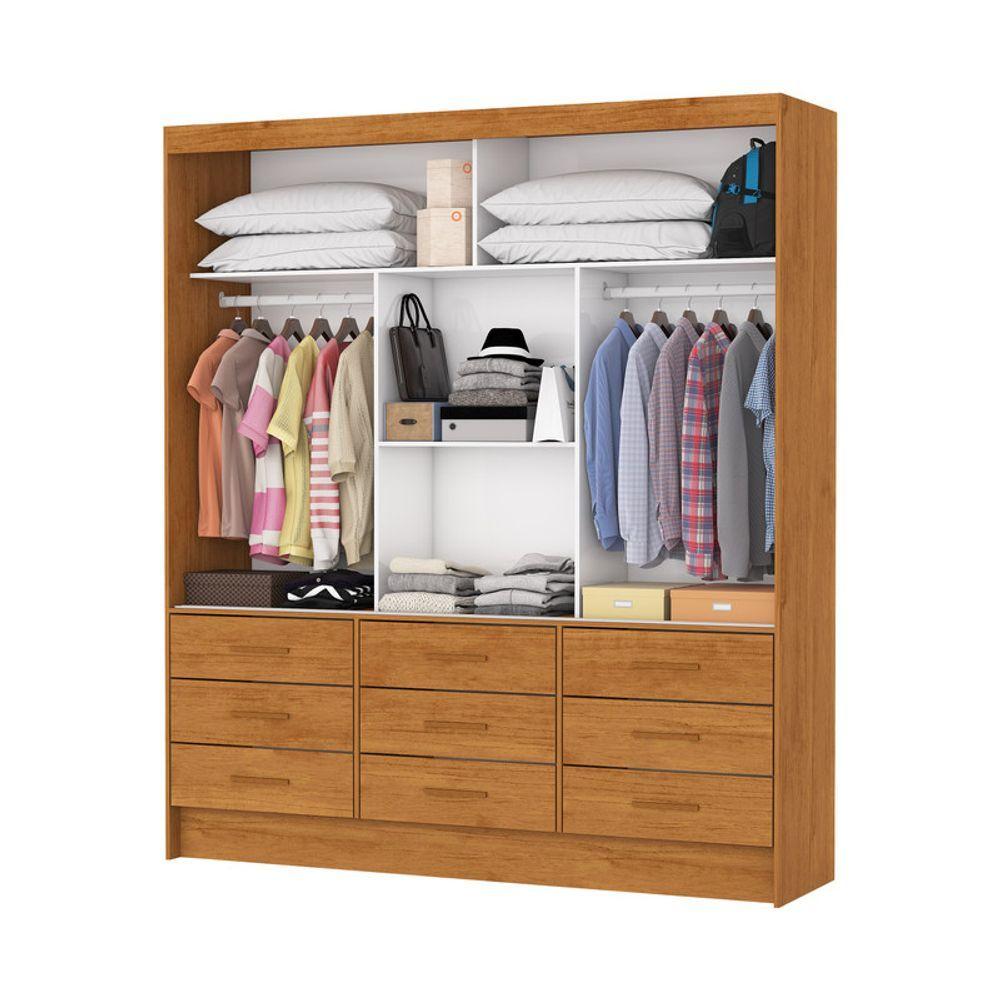 Miniatura Guarda Roupa 9 Gavetas 3 Portas 1 Espelho Sunset-Grand Line