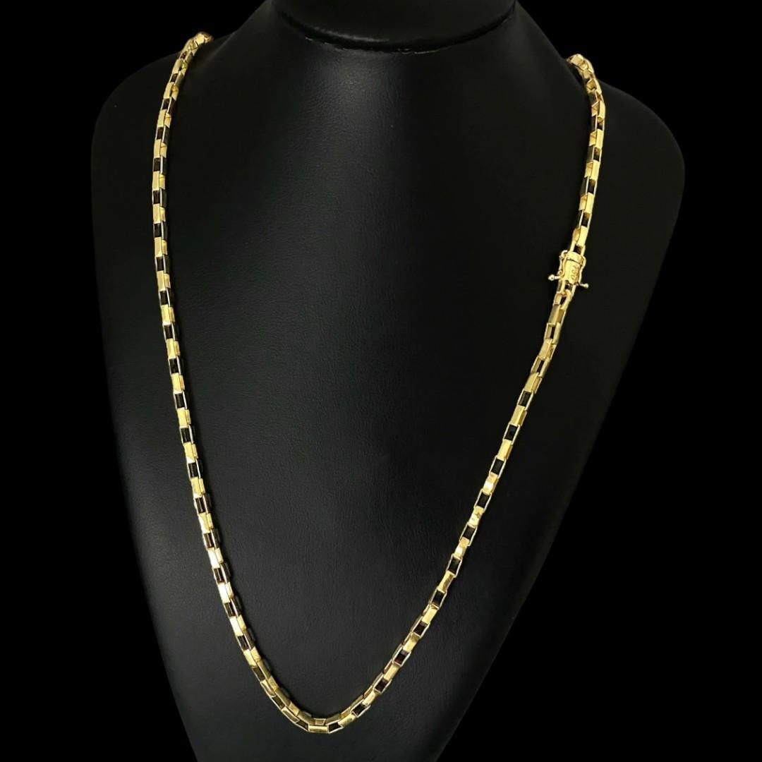 Miniatura Cordão Tijolinho Curto 5Mm - Banhado A Ouro 18K