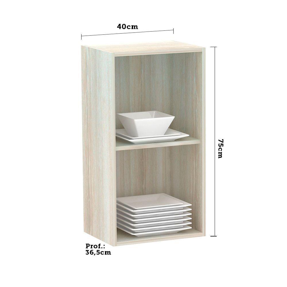 Miniatura Armário Luciane 40cm 1 Porta Luci Legno Crema C/Connect