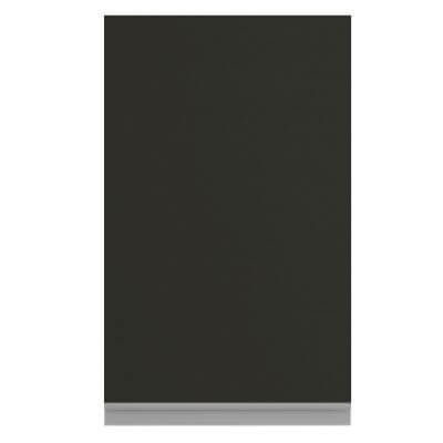 Armário Aéreo Madesa Glamy 40 cm 1 Porta - Branco/Preto Cor:Branco/Preto