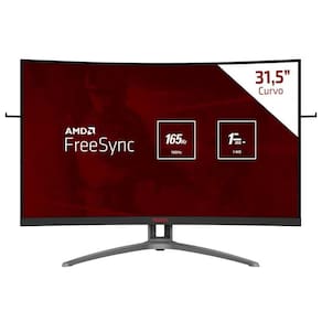 Miniatura Monitor Gamer Curvo 31,5" AOC Agon AG323FCXE Tela Widescreen, Full HD,165Hz, 1ms e AMD FreeSync Premium - Preto