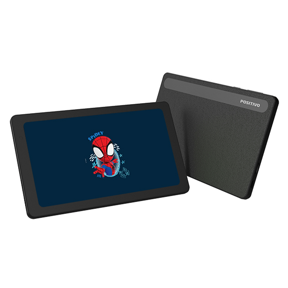 Miniatura Tablet Positivo Vision Tab 7 Spidey - Octa-Core 3GB RAM 64GB, 7” IPS, Android 14  Go, Wi-fi - Capa e Bolsa - Preto