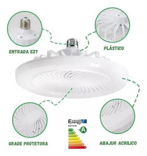Ventilador Teto Design Contemporâneo: Luminária Led