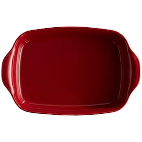 Miniatura Travessa Retangular Emile Henry em Cerâmica 42x28 cm - Vermelha