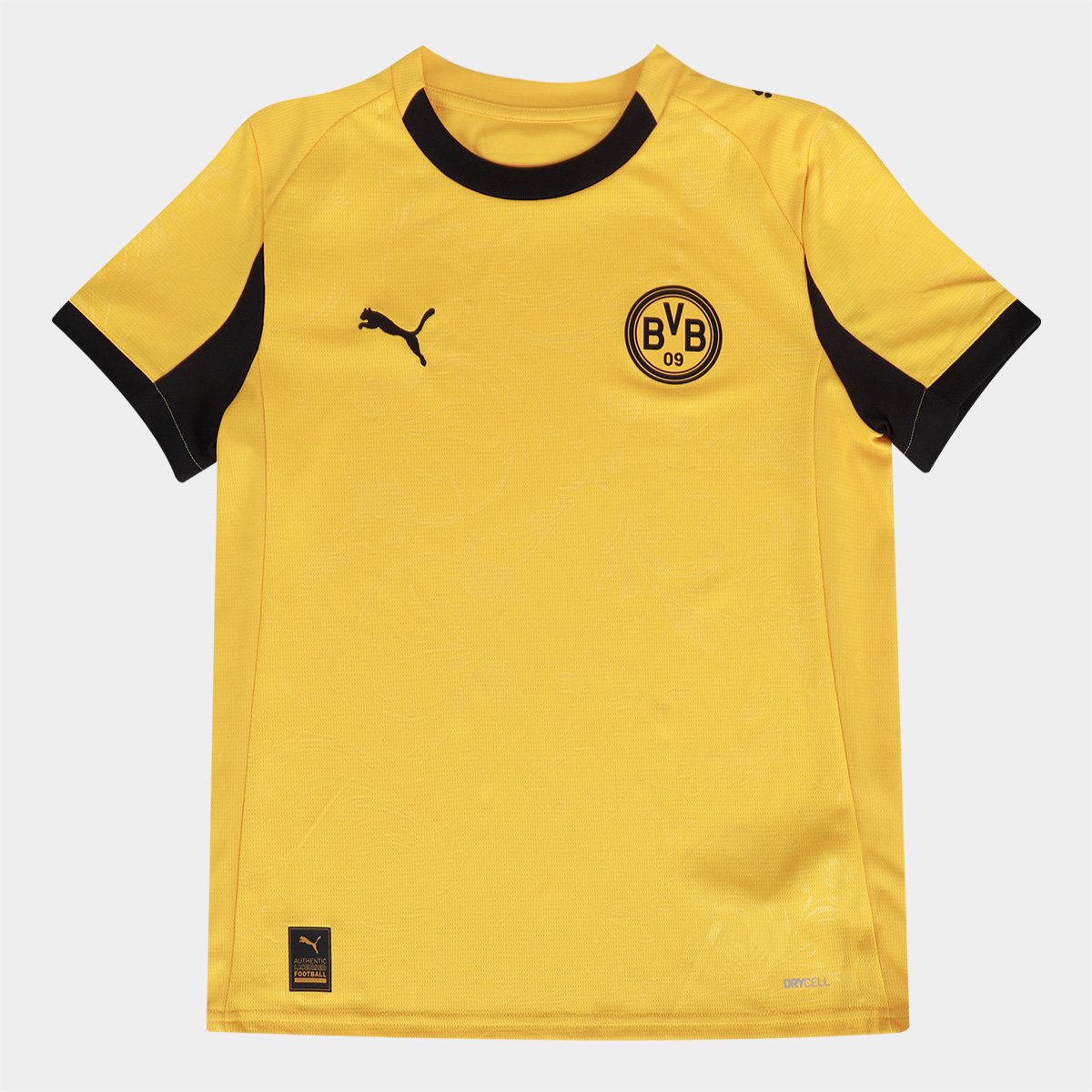 Miniatura Camisa Infantil Borussia Dortmund 25/26 s/n Copa Torcedor Puma Amarelo - 10A
