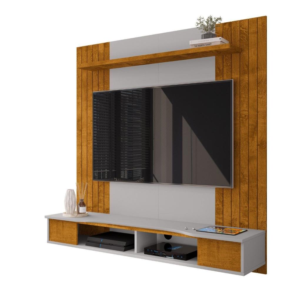 Miniatura Painel para Tv até 55 Polegadas Ipanema Marrom/Cinza