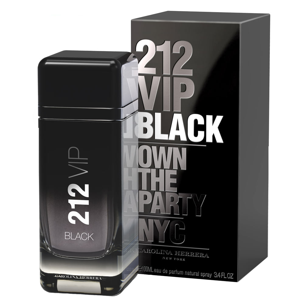 Miniatura 212 Vip Black Carolina Herrera - Perfume Masculino Eau de Parfum 100ml