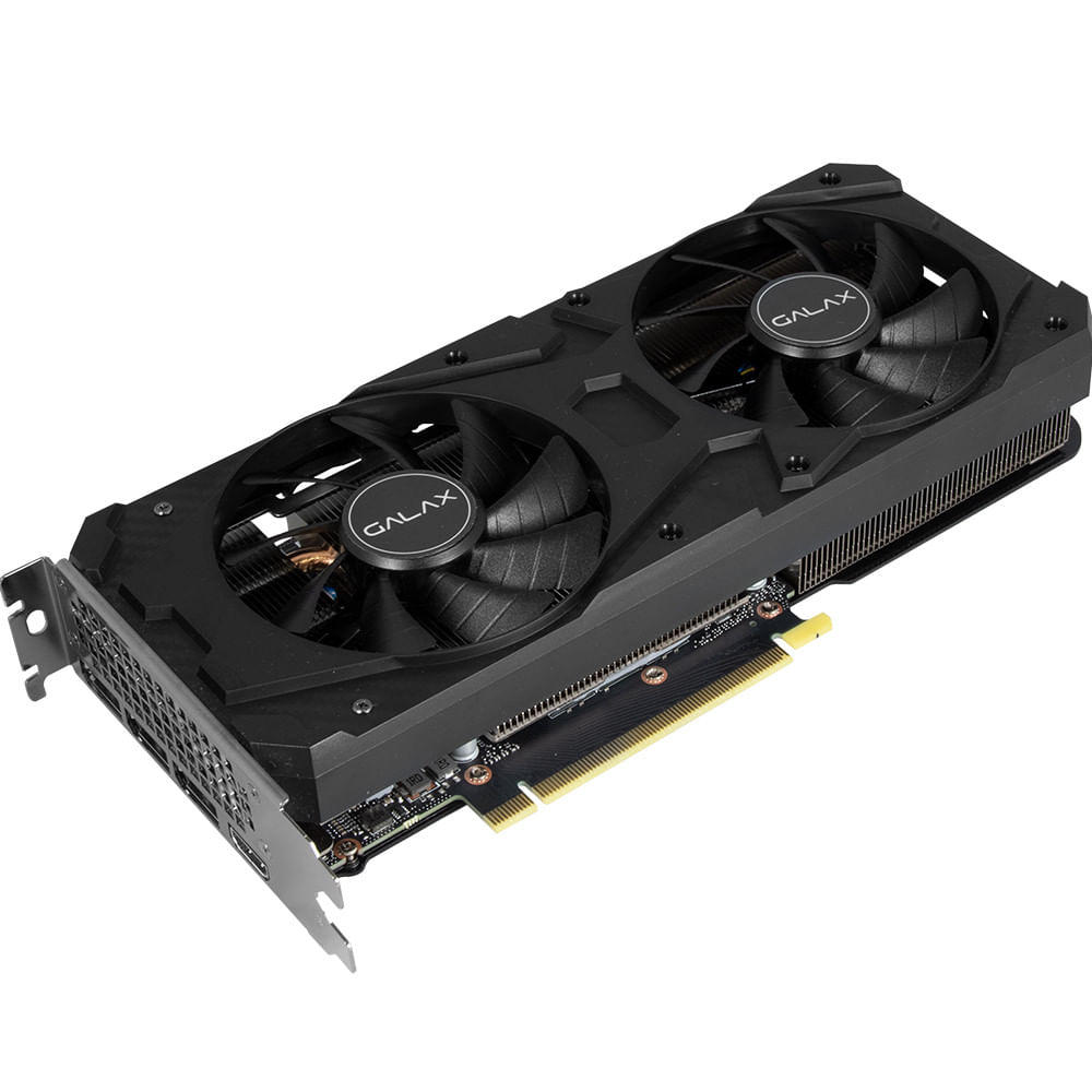 Miniatura Placa de Vídeo Galax GeForce RTX 3060 1-Click OC LHR 8GB GDDR6 192 bits - 36NSL8MD6OCC Preto
