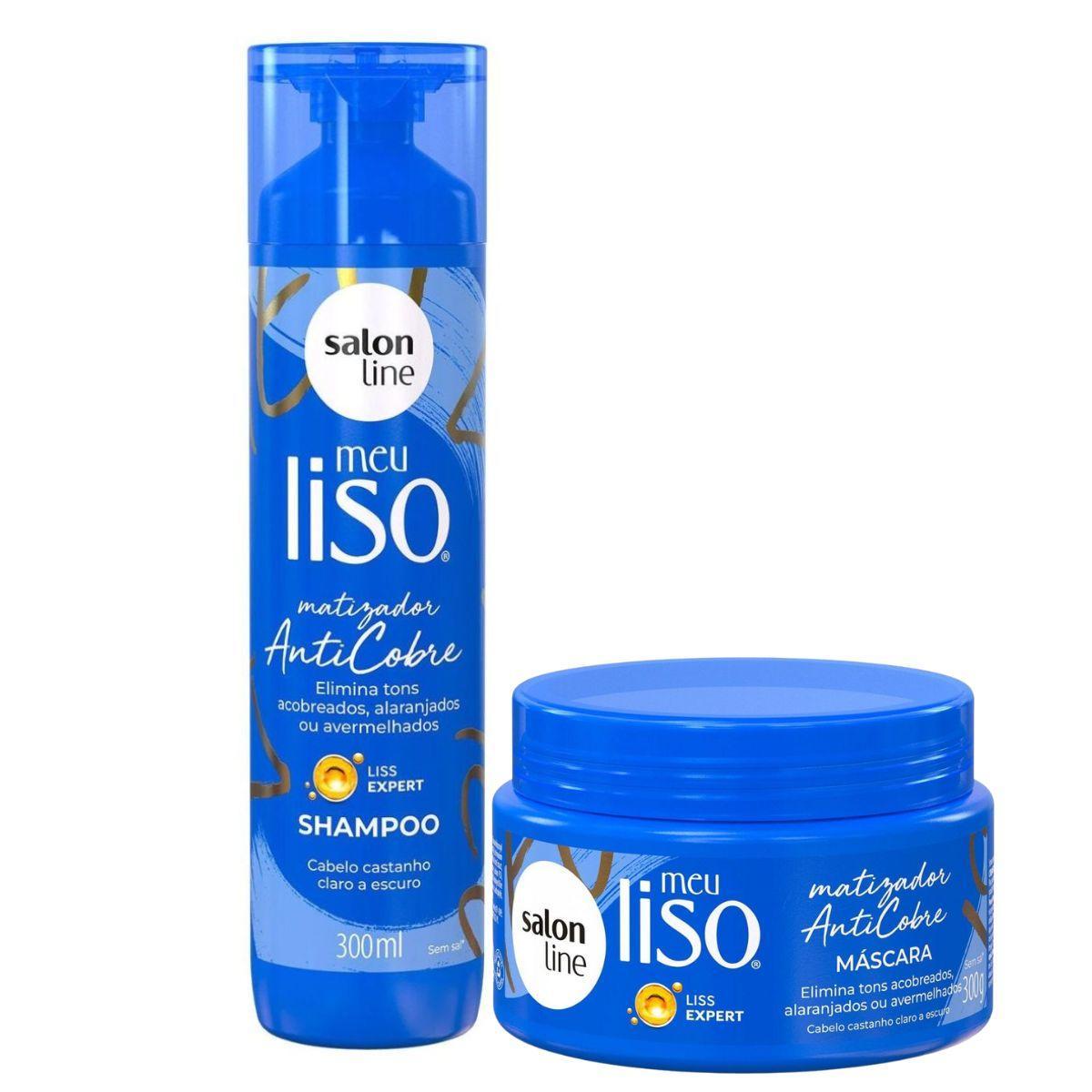 Miniatura Shampoo + Máscara Salon Line Meu Liso Matizador Anticobre