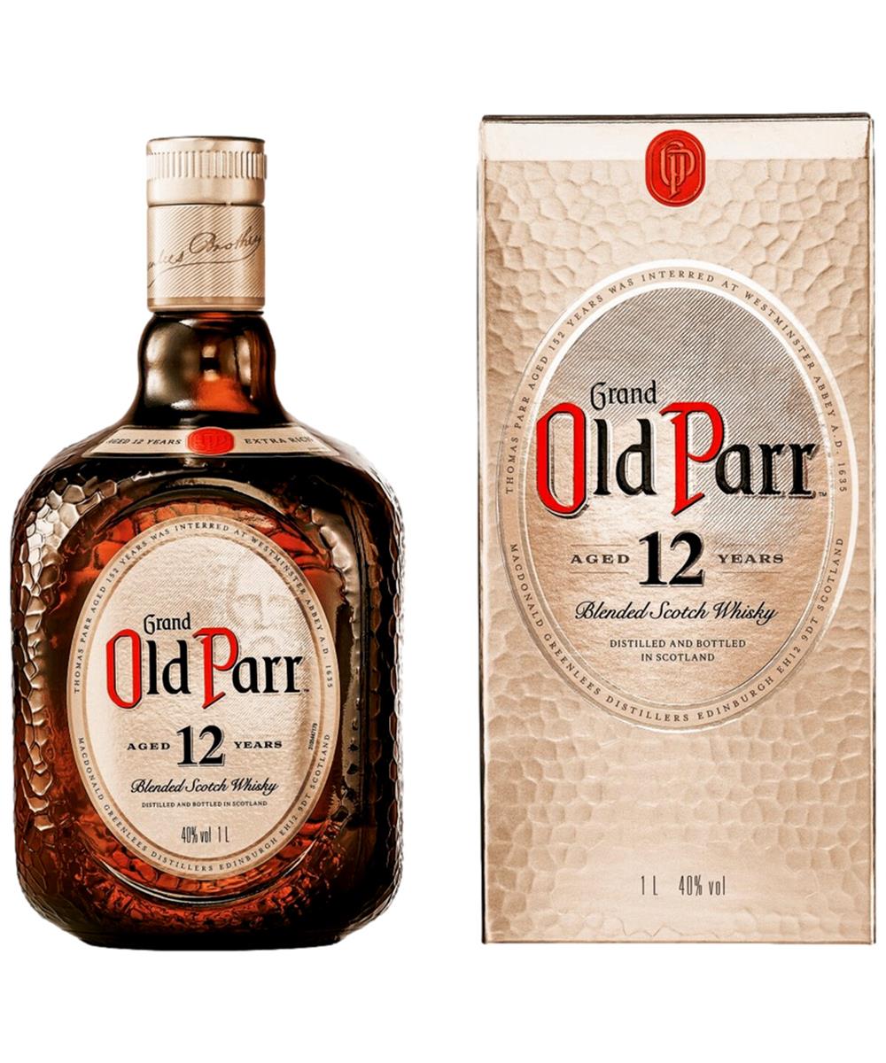 Miniatura Whisky Escocês Blended Grand Old Parr 12 Anos Garrafa 1 Litro