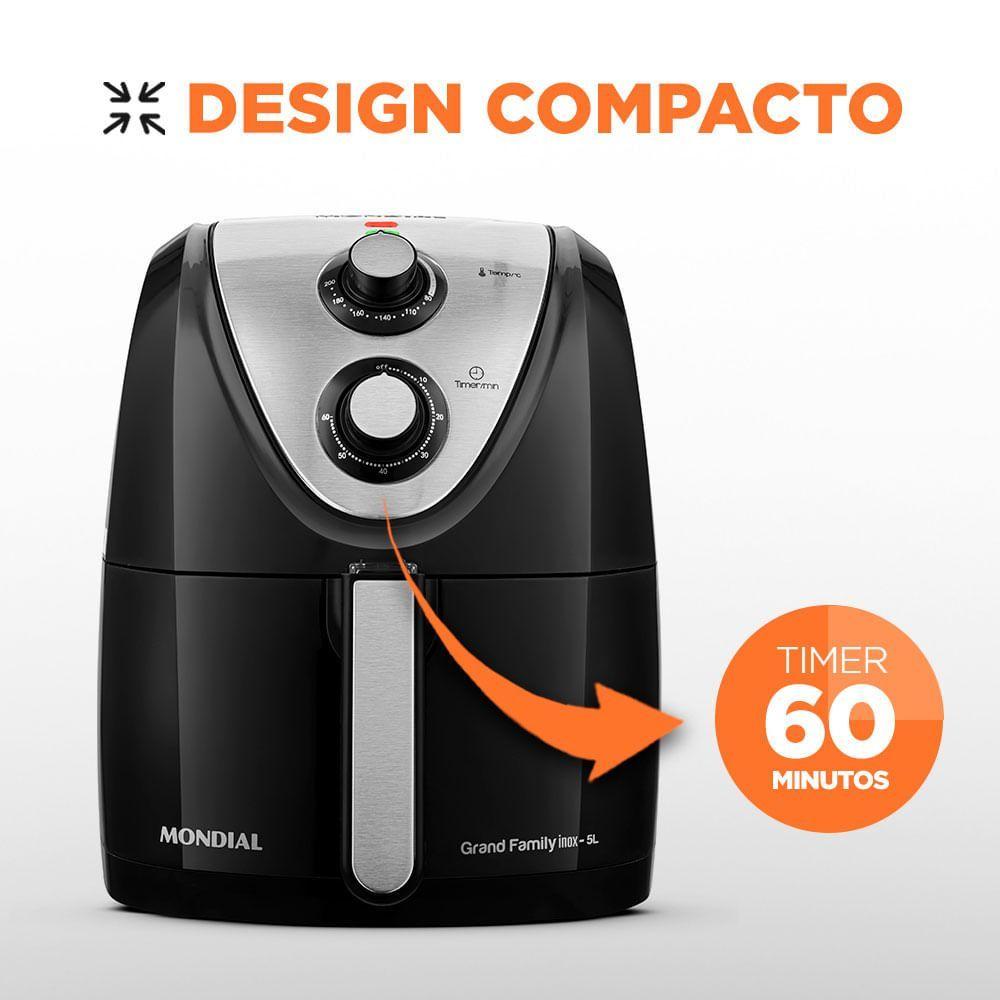 Miniatura Fritadeira Air Fryer 5 Litros Afn-50-bi Mondial 127v/60hz 110V