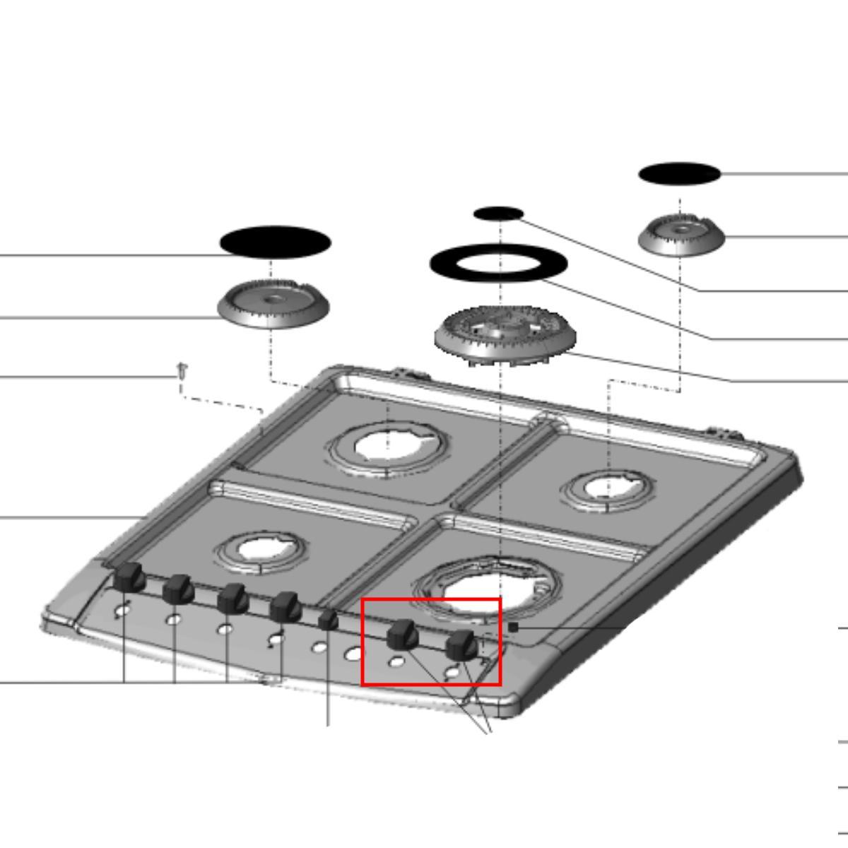 Miniatura Botão Manipulo Forno Fogão Electrolux 56Dt 56Er 76Er 76Rb