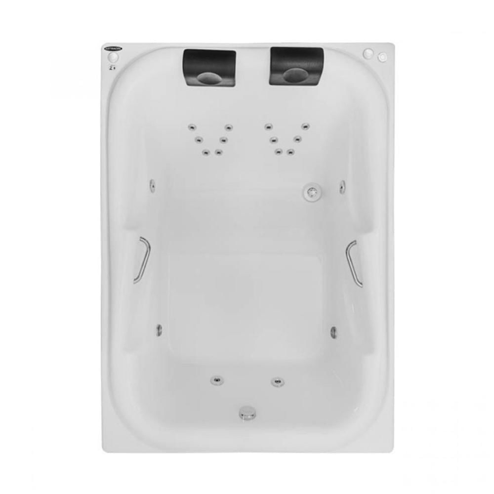 Miniatura Banheira Hidromassagem Astra Double Tahiti Luxo 180cmx130cmx63cm - 04 Jatos Acrílico P2 Com Aquecedor 220V