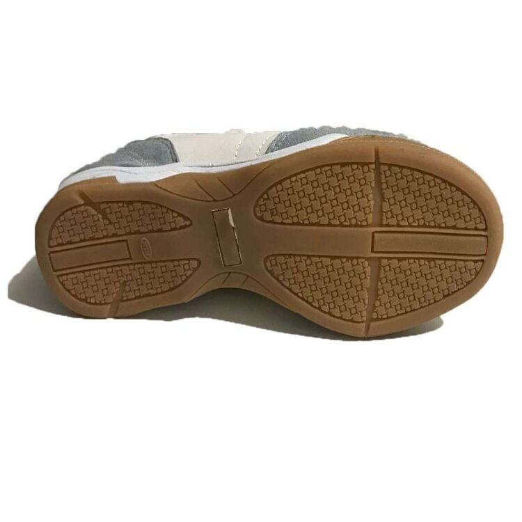 Miniatura Tenis Indoor Dalponte Pro Couro - BCO/CINZA 43