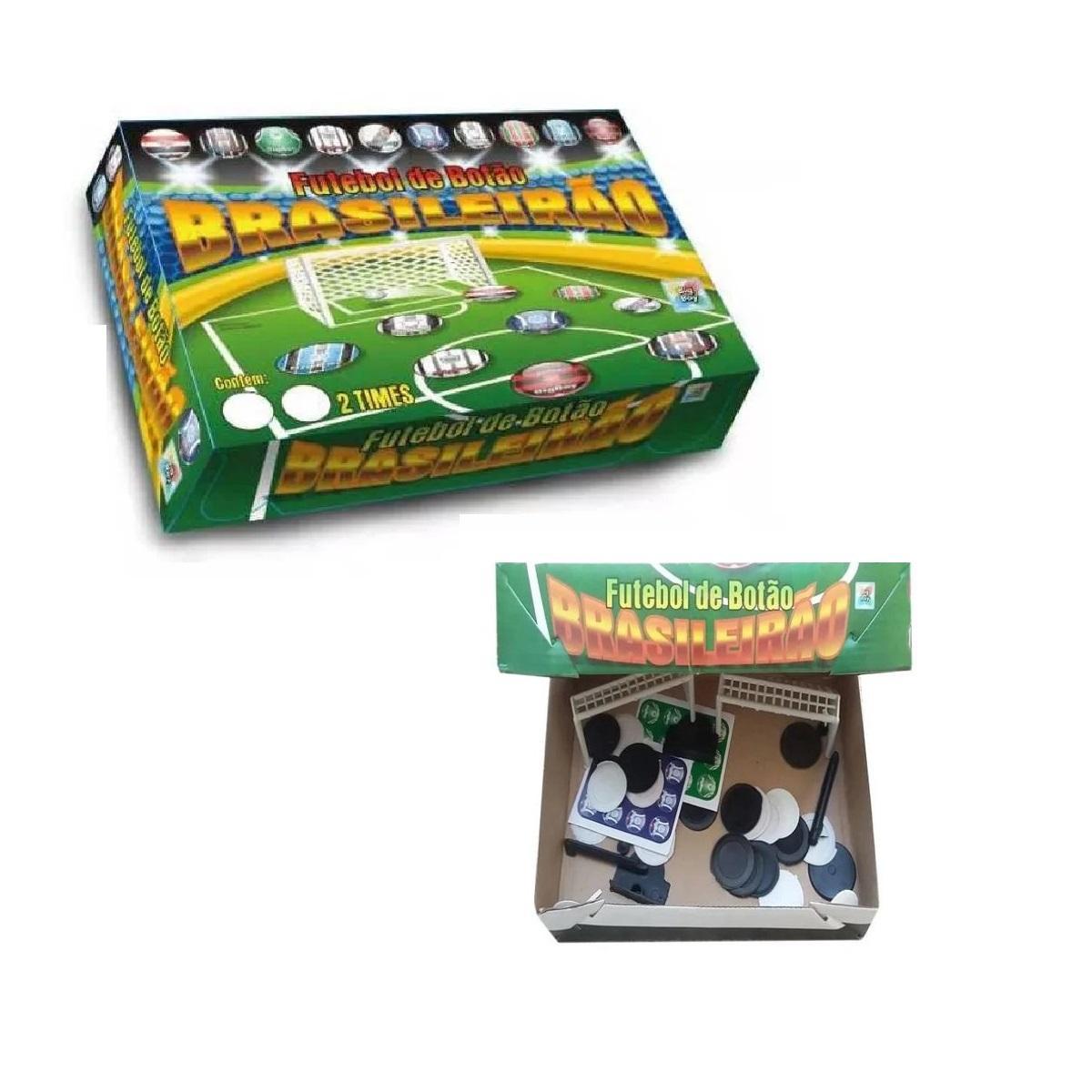 Miniatura Jogo De Futebol De Botão Brasileirão 2 Times Divertido