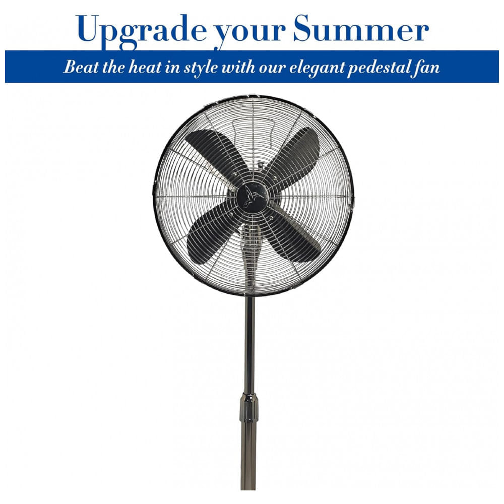 Miniatura Ventilador de Piso com Pedestal, 3 Velocidades e Altura Ajustável, Deco BREEZE Retrô DBF0210, Preto Metálico