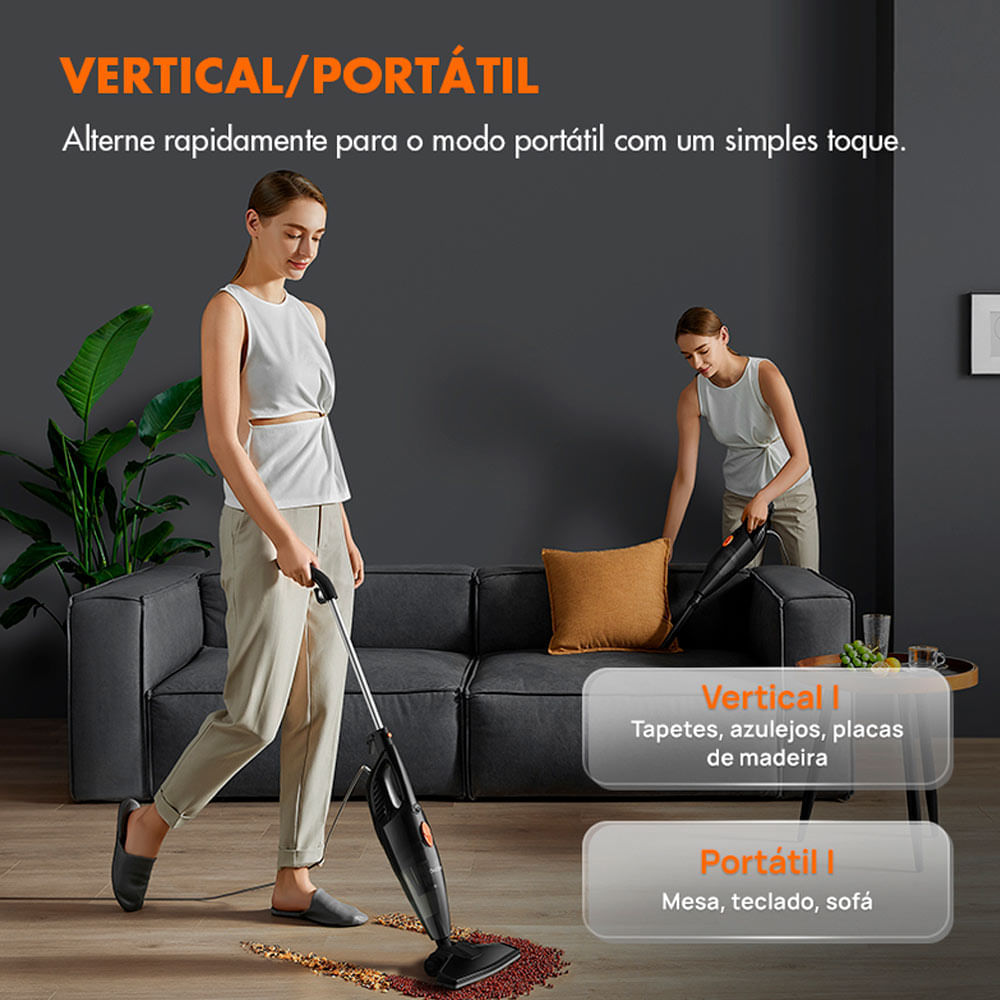 Aspirador De Po Vertical Gaabor Smart Sweep GVCW-M15A Preto 127V