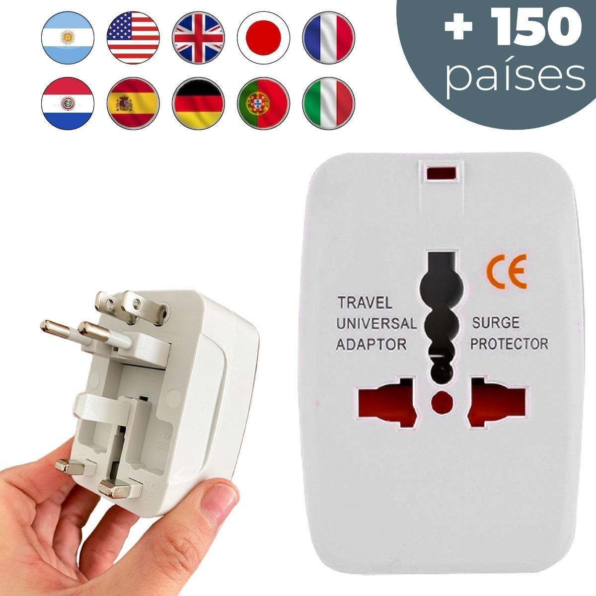 Miniatura Adaptador Tomada Universal Padrão Europeu Uk Eua Para Brasil
