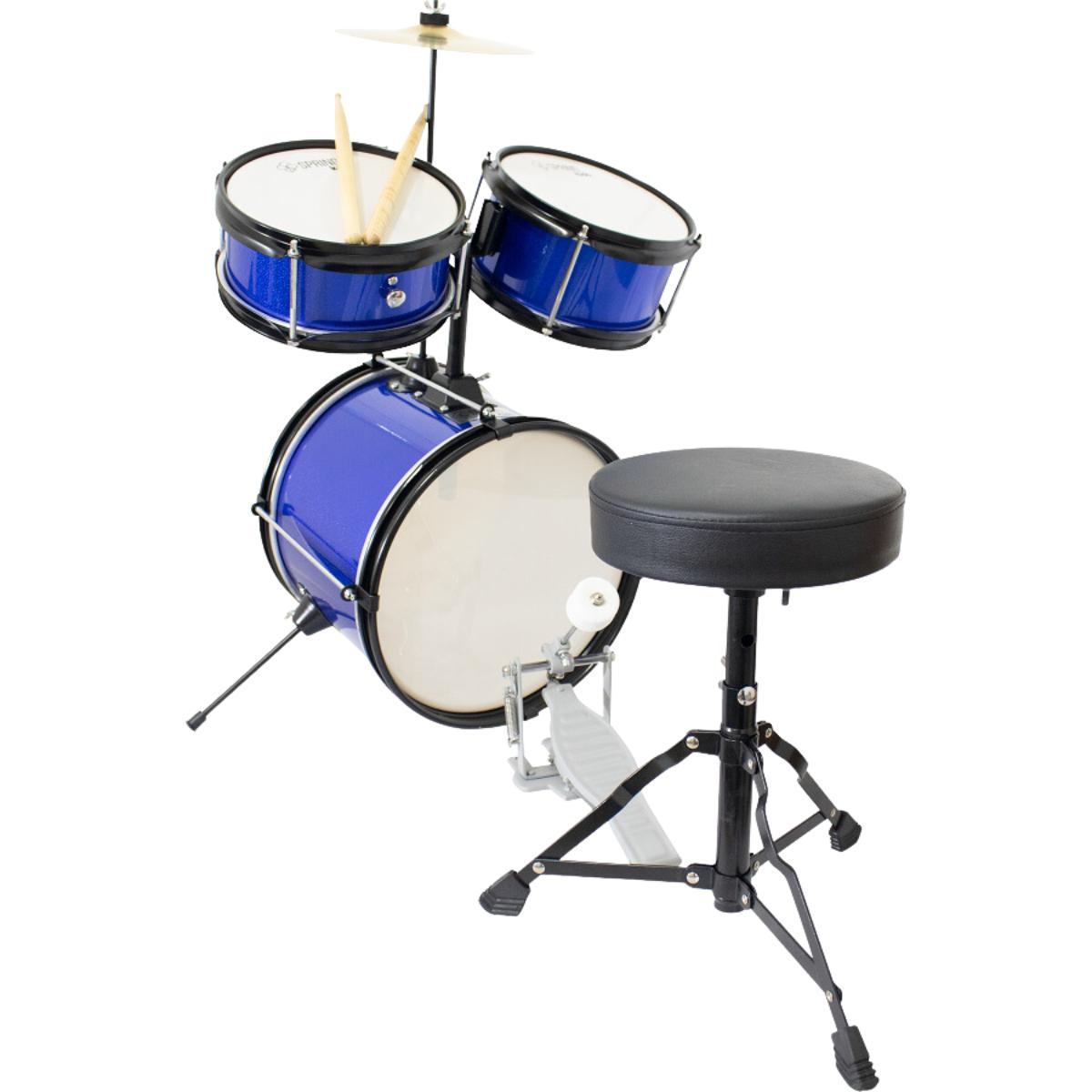Miniatura Bateria Infantil Musical Spring Kids Spk15-Az Azul