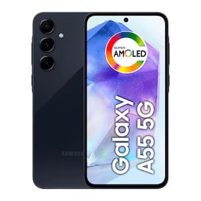 Miniatura Smartphone Samsung Galaxy A55 5G 256GB Azul Escuro, 8GB RAM, Câmera Tripla Traseira de até 50MP e Tela Super AMOLED 6.6" + Galaxy Fit3 Grafite