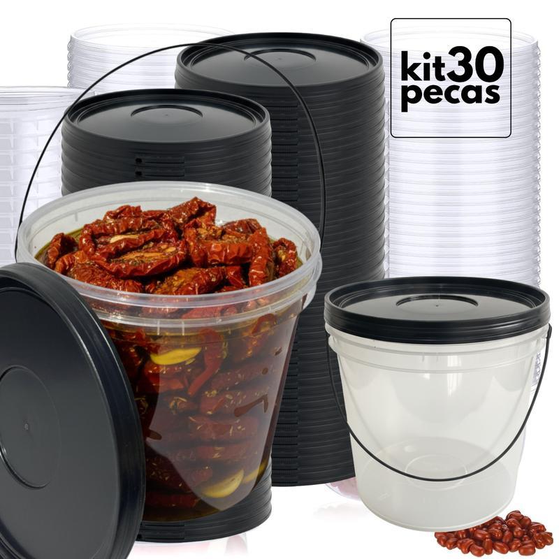 Miniatura Balde Para Pate Transparente 3.2L - 30 Pçs