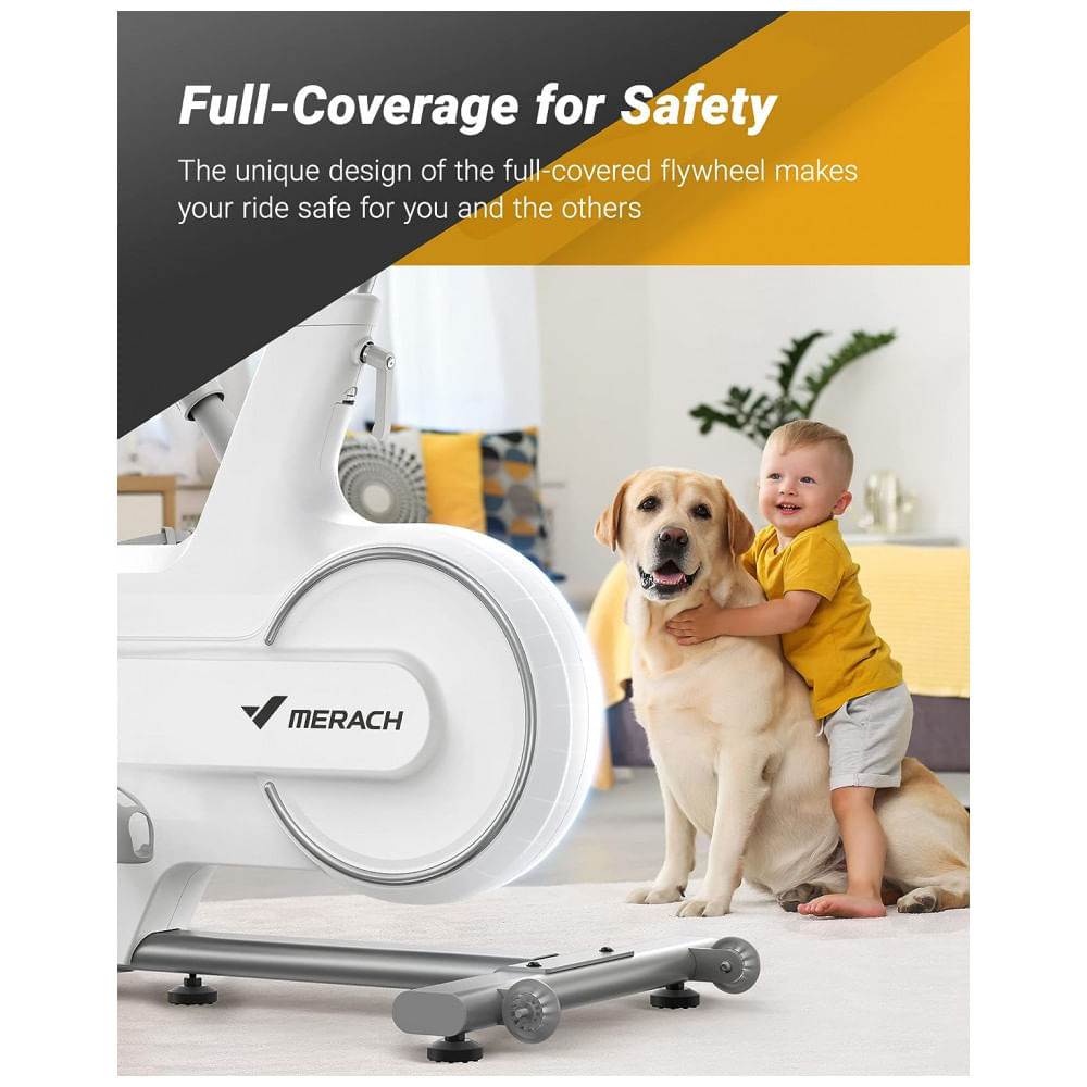 Miniatura Bicicleta Ergométrica Magnética com Suporte para Tabletes e Bluetooth, MERACH MR 667, Preto