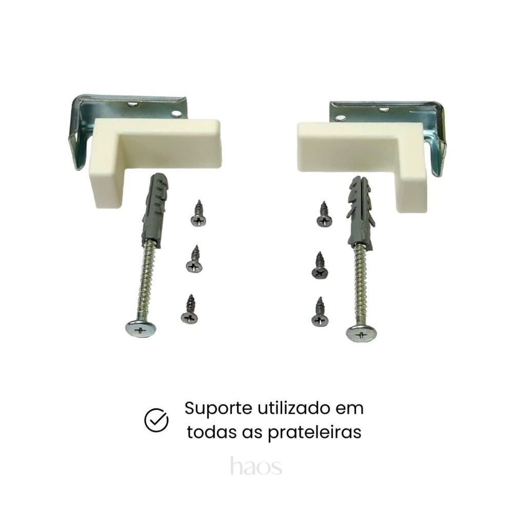Miniatura Kit de Prateleiras Elan 300x100x15 com Suporte Organização Decoração Itapuã