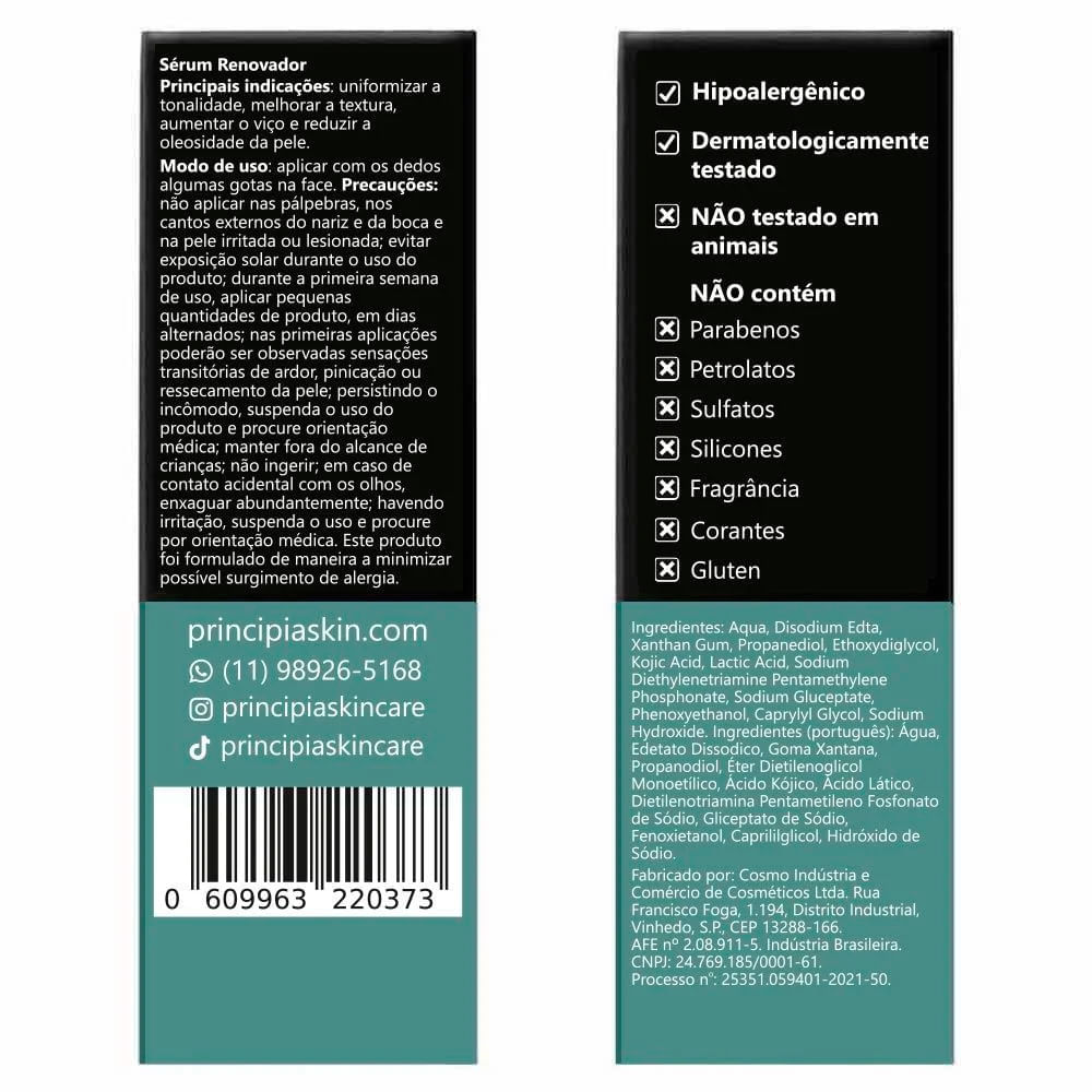 Miniatura Sérum Principia Ácido Lático e Ácido Kójico AL-10 30ml