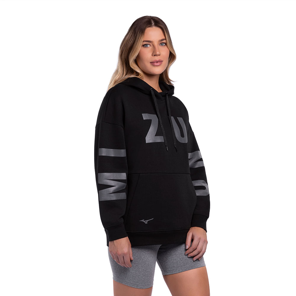 Moletom Canguru Sportstyle Feminino Mizuno Preto - G