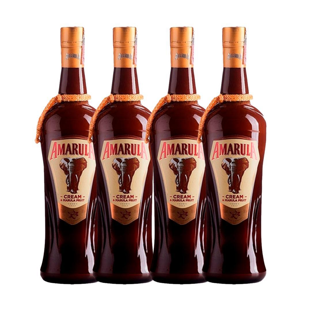 Miniatura Kit 4 Garrafas Licor Amarula  750Ml