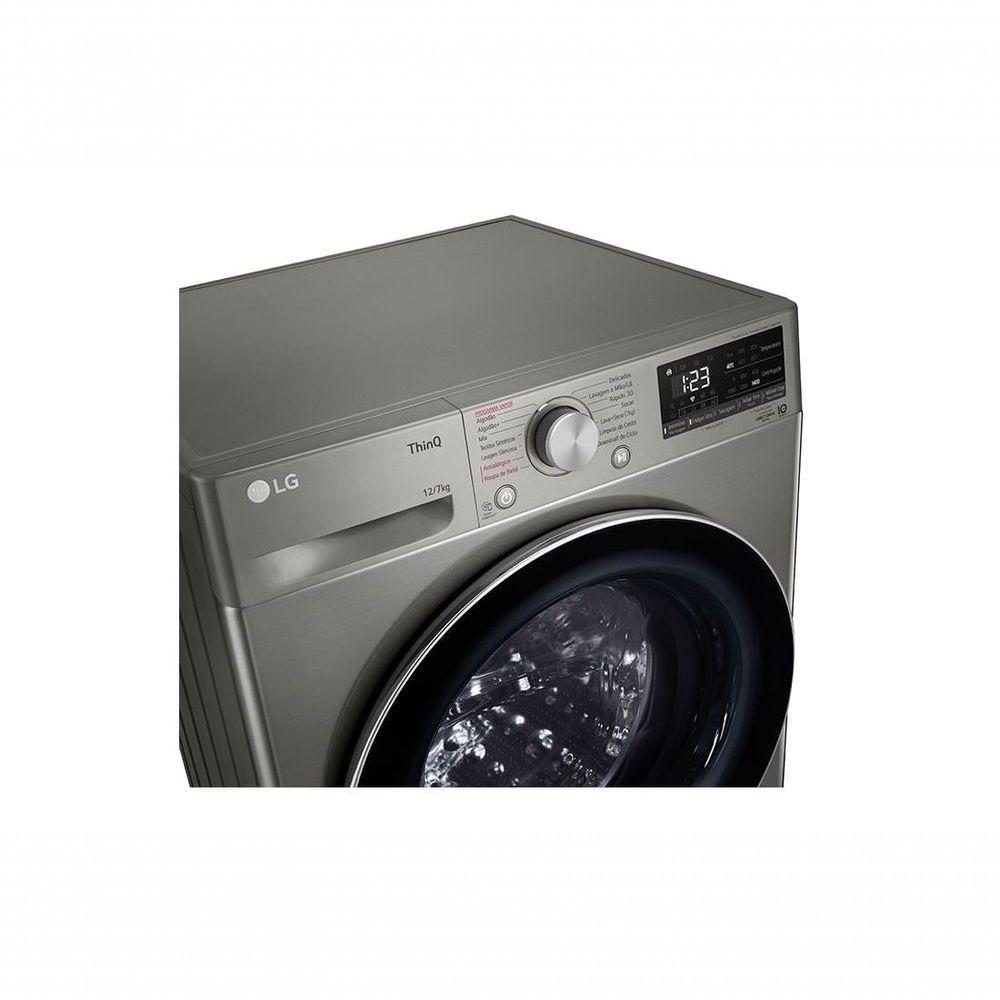Lava e Seca Smart LG VC4 12kg Inox Look com Inteligência Artificial AIDD CV5012PC4 110V